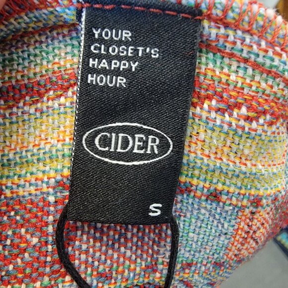 NWT Cider Top Knit Fitted Fringe Crop Top Y2K Southwest Boho Print Small‎ NEW - Picture 7 of 7